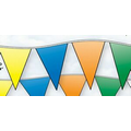 30' Economy 4 Mil V-Shaped Poly Pennant String (12"x18"-12 Pennants)